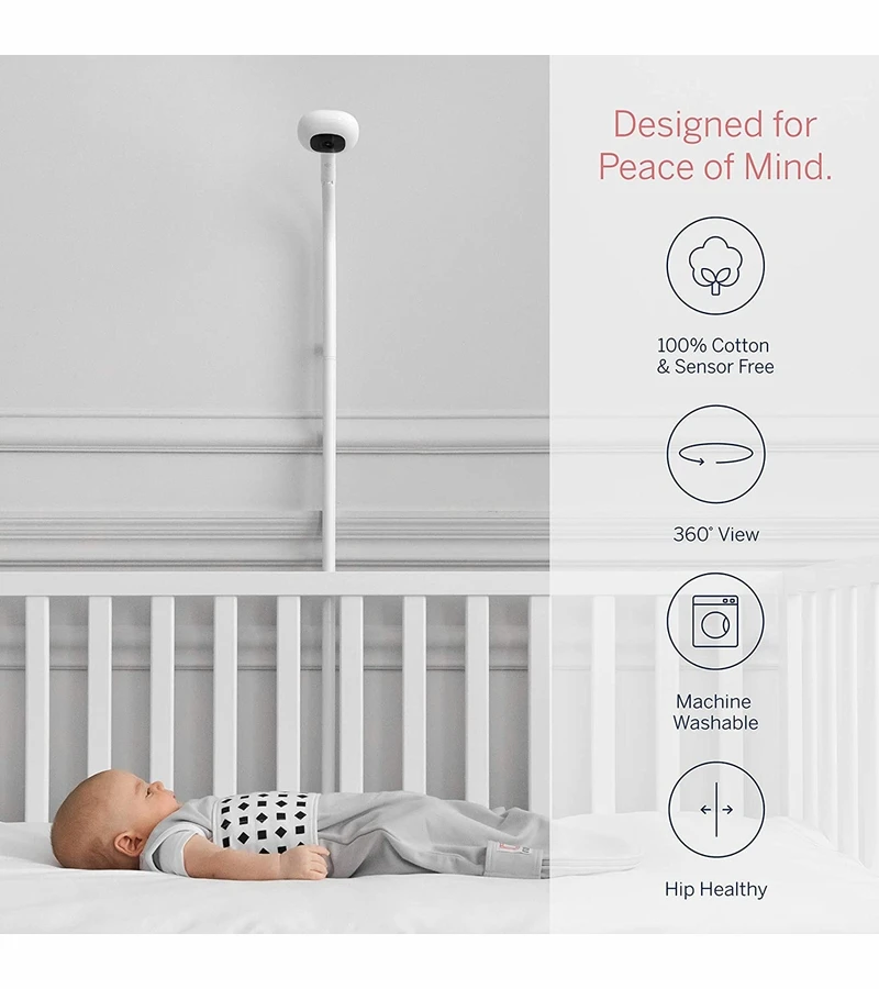 Nanit Breathing Wear Sleeping Bag - Large, Pebble Grey 5 Nanit Breathing Wear Sleeping Bag - Large, Pebble Grey - Image 3