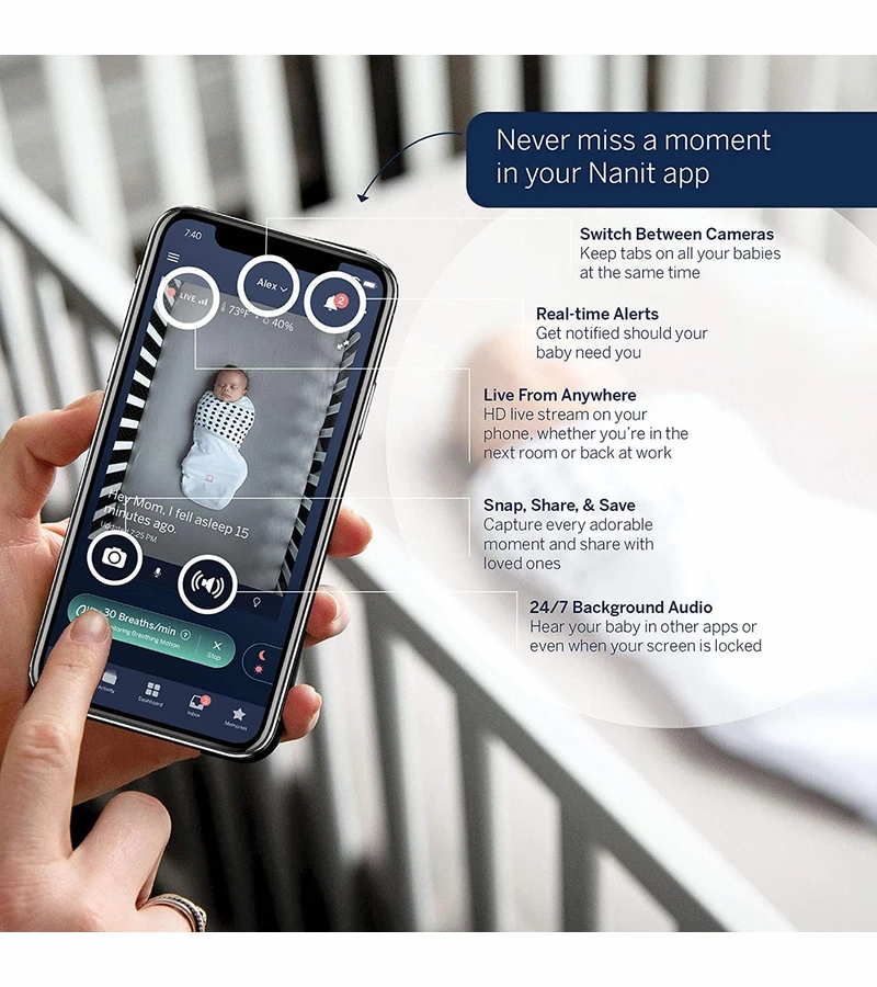 Nanit Pro Smart Baby Monitor & Floor Stand 8 Nanit Pro Smart Baby Monitor & Floor Stand - Image 6