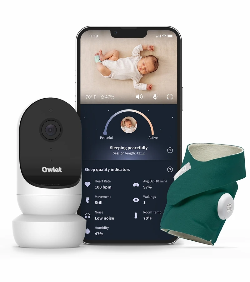 Owlet Cam 2 & Dream Sock Duo Smart Baby Monitoring System - Deep Sea Green 3 Owlet Cam 2 & Dream Sock Duo Smart Baby Monitoring System - Deep Sea Green