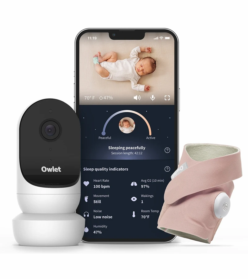 Owlet Cam 2 & Dream Sock Duo Smart Baby Monitoring System - Dusty Rose 3 Owlet Cam 2 & Dream Sock Duo Smart Baby Monitoring System - Dusty Rose
