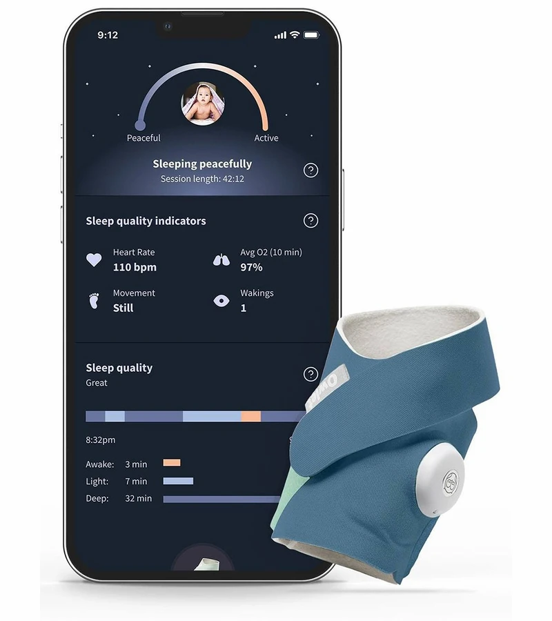 Owlet Dream Sock Smart Baby Monitor - Bedtime Blue 2 Owlet Dream Sock Smart Baby Monitor - Bedtime Blue