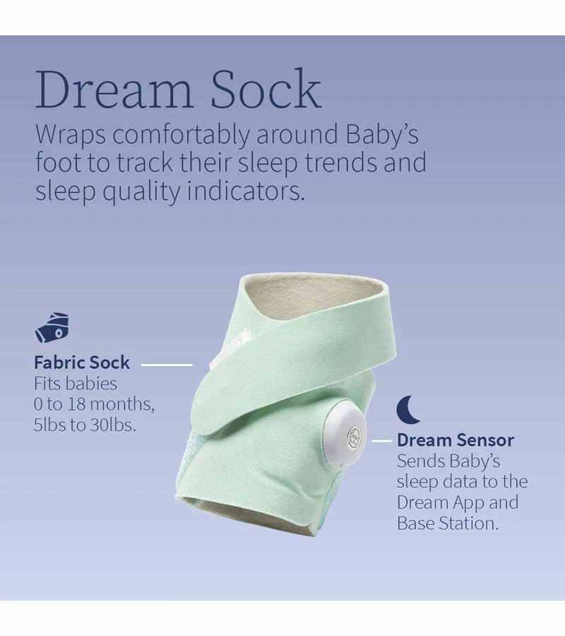 Owlet Dream Sock Smart Baby Monitor - Bedtime Blue 3 Owlet Dream Sock Smart Baby Monitor - Bedtime Blue - Image 2