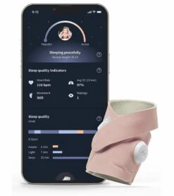 Owlet Dream Sock Smart Baby Monitor - Dusty Rose