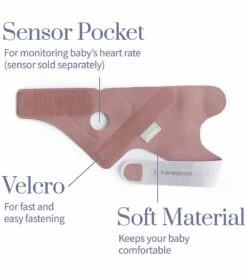 Owlet Fabric Accessory Sock Set For Smart Sock 3 - Dusty Rose -Stroller Promotion Store owlet fabric accessory sock set for smart sock 3 dusty rose 122