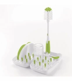OXO Tot On-The-Go Drying Rack And Bottle Brush - Green -Stroller Promotion Store oxo tot on the go drying rack and bottle brush green 147