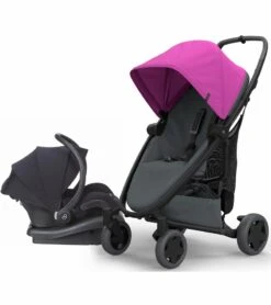 Quinny Zapp Flex Plus + Maxi-Cosi Mico 30 Travel System - Pink On Graphite