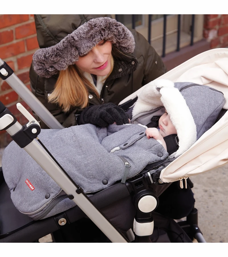 Skip Hop 3 Season Footmuff, Infant - Heather Gray 9 Skip Hop 3 Season Footmuff, Infant - Heather Gray - Image 7