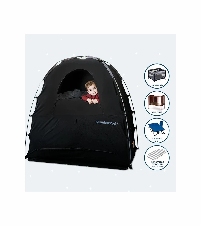 SlumberPod Privacy Canopy With Fan - Black / Gray 5 SlumberPod Privacy Canopy With Fan - Black / Gray - Image 3