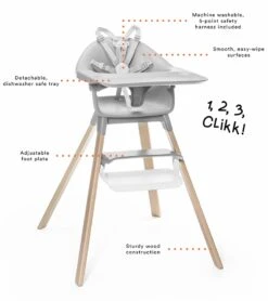 Stokke Clikk High Chair - Black Natural -Stroller Promotion Store stokke clikk high chair black natural 161