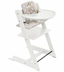 Stokke Tripp Trapp High Chair And Cushion With Stokke Tray - White / Stars Silver
