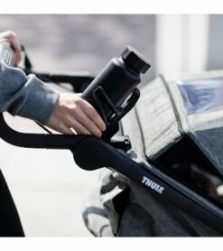 Thule Urban Glide 2 Double Jogging Stroller Essentials Bundle - Jet Black -Stroller Promotion Store thule urban glide 2 double jogging stroller bumper bar bottle cage bundle jet black 12