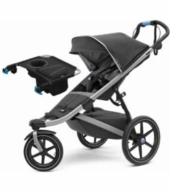 Thule Urban Glide 2 Single Jogging Stroller + Sport Organizer - Dark Shadow