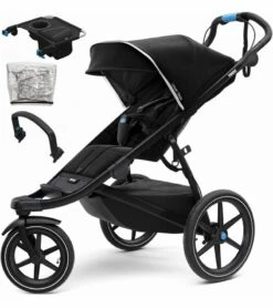 Thule Urban Glide 2 Single Stroller + Accessory Set - Black