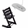 Stokke Tripp Trapp Chair + Newborn Set Bundle - Black