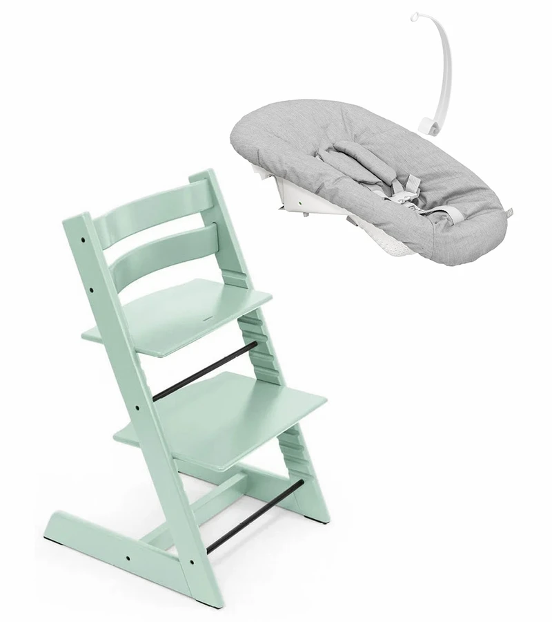 Stokke Tripp Trapp Chair + Newborn Set Bundle - Soft Mint 3 Stokke Tripp Trapp Chair + Newborn Set Bundle - Soft Mint