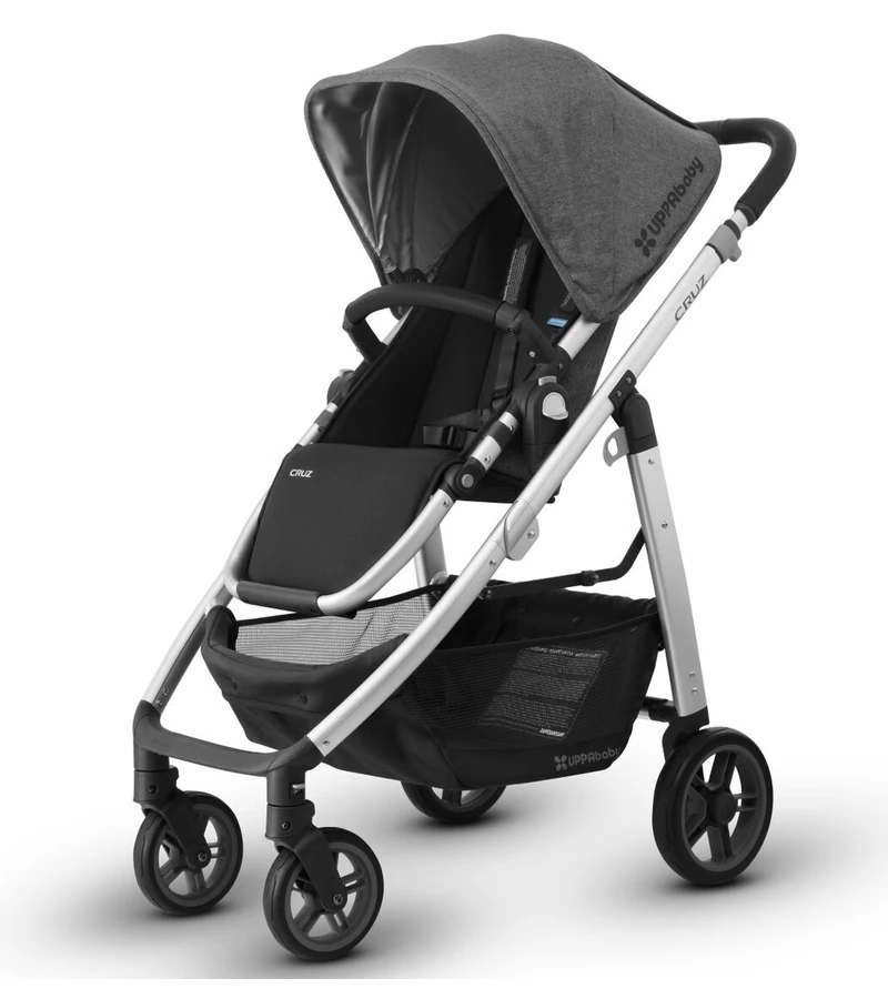 UPPAbaby 2018 Cruz Stroller - Jordan (Charcoal Melange/Silver/Black Leather) 3 UPPAbaby 2018 Cruz Stroller - Jordan (Charcoal Melange/Silver/Black Leather)