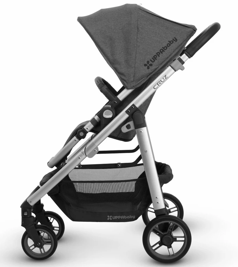 UPPAbaby 2018 Cruz Stroller - Jordan (Charcoal Melange/Silver/Black Leather) 4 UPPAbaby 2018 Cruz Stroller - Jordan (Charcoal Melange/Silver/Black Leather) - Image 2