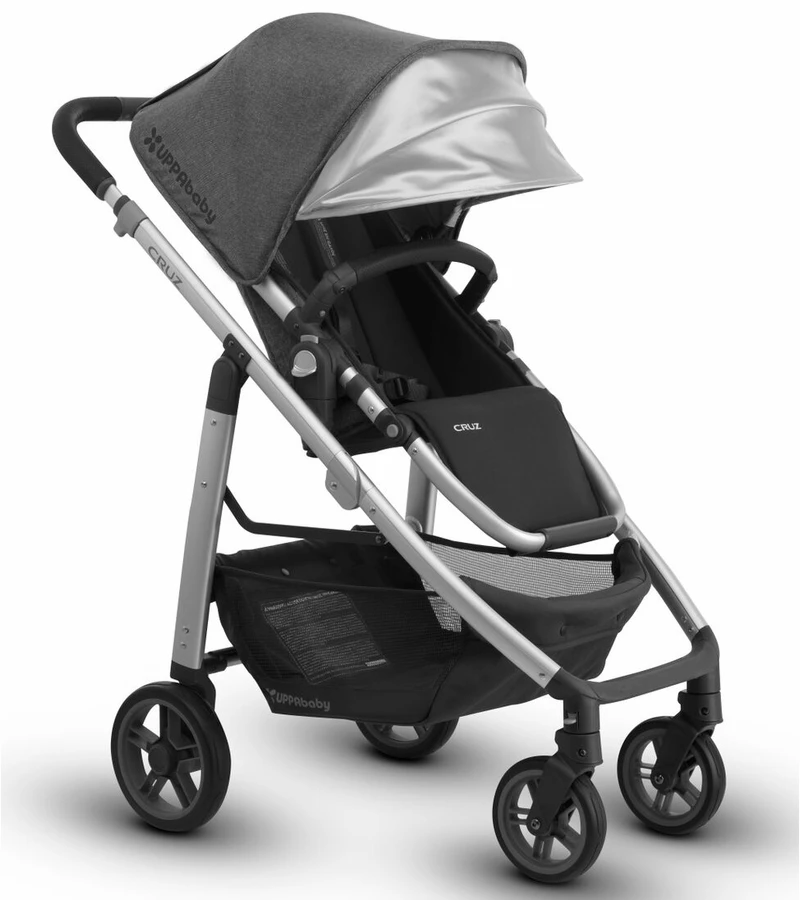 UPPAbaby 2018 Cruz Stroller - Jordan (Charcoal Melange/Silver/Black Leather) 5 UPPAbaby 2018 Cruz Stroller - Jordan (Charcoal Melange/Silver/Black Leather) - Image 3