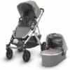 UPPAbaby 2019 VISTA Stroller - Spenser (Grey & Yellow Tartan/Silver/Moss Leather)