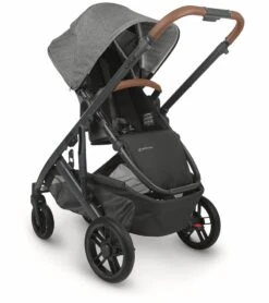 UPPAbaby CRUZ V2 Stroller + Bassinet - Greyson (Charcoal Melange/Carbon/Saddle Leather) -Stroller Promotion Store uppababy cruz v2 stroller bassinet greyson charcoal melange carbon saddle leather 137