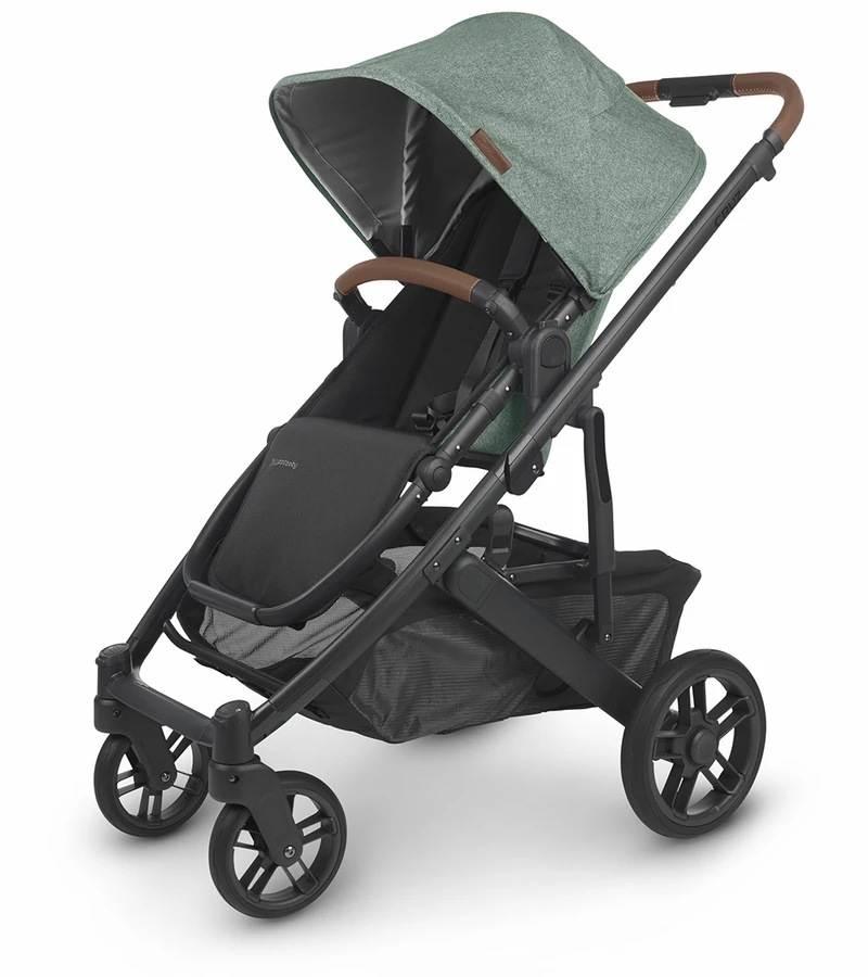 UPPAbaby CRUZ V2 Stroller - Gwen (Green Melange / Carbon / Saddle Leather) 3 UPPAbaby CRUZ V2 Stroller - Gwen (Green Melange / Carbon / Saddle Leather)