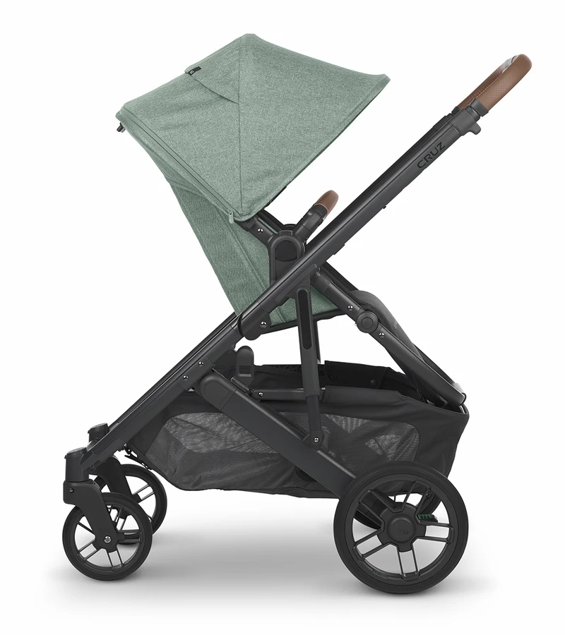 UPPAbaby CRUZ V2 Stroller - Gwen (Green Melange / Carbon / Saddle Leather) 6 UPPAbaby CRUZ V2 Stroller - Gwen (Green Melange / Carbon / Saddle Leather) - Image 4