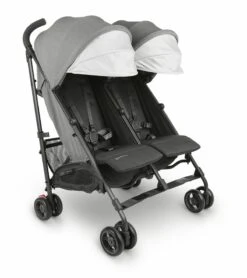 UPPAbaby G-LINK V2 Side By Side Double Stroller - Greyson (Charcoal Melange / Carbon) -Stroller Promotion Store uppababy g link v2 side by side double stroller greyson charcoal melange carbon 54