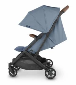 UPPAbaby MINU V2 Compact Stroller - Charlotte (Coastal Blue Melange / Carbon / Saddle Leather) -Stroller Promotion Store uppababy minu v2 compact stroller charlotte coastal blue melange carbon saddle leather 163