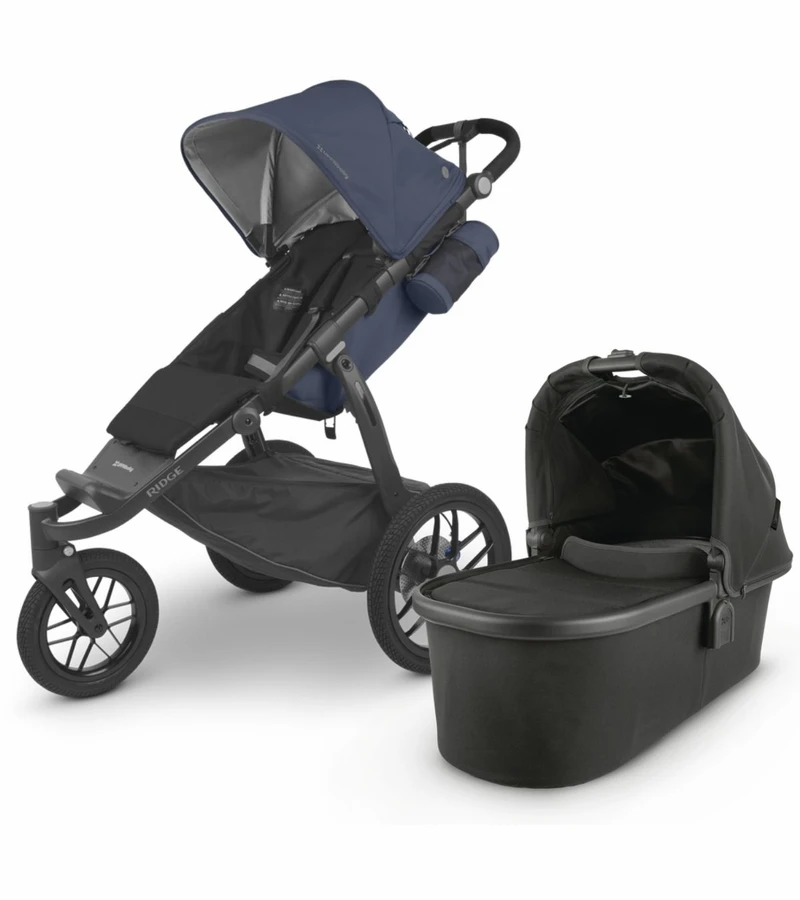 UPPAbaby Ridge Jogging Stroller + Bassinet Bundle - Reggie / Jake 3 UPPAbaby Ridge Jogging Stroller + Bassinet Bundle - Reggie / Jake