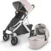 UPPAbaby Vista V2 Single-to-Double Stroller - Alice (Dusty Pink/Silver/Saddle Leather) -Stroller Promotion Store uppababy vista v2 single to double stroller alice dusty pink silver saddle leather 63