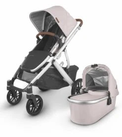 UPPAbaby Vista V2 Single-to-Double Stroller - Alice (Dusty Pink/Silver/Saddle Leather)