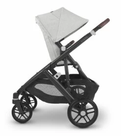 UPPAbaby Vista V2 Single-to-Double Stroller - Anthony (White And Grey Chenille / Carbon / Chestnut Leather) -Stroller Promotion Store uppababy vista v2 single to double stroller anthony white and grey chenille carbon chestnut leather 86
