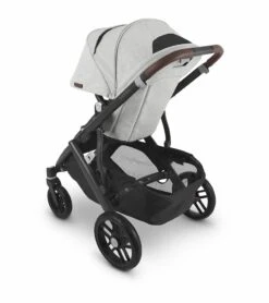 UPPAbaby Vista V2 Single-to-Double Stroller - Anthony (White And Grey Chenille / Carbon / Chestnut Leather) -Stroller Promotion Store uppababy vista v2 single to double stroller anthony white and grey chenille carbon chestnut leather 89