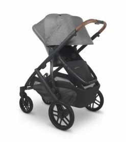 UPPAbaby Vista V2 Single-to-Double Stroller - Greyson (Charcoal Melange/Carbon/Saddle Leather) -Stroller Promotion Store uppababy vista v2 single to double stroller greyson charcoal melange carbon saddle leather 44