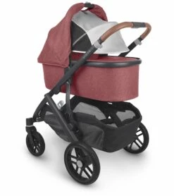 UPPAbaby Vista V2 Single-to-Double Stroller - Lucy (Rosewood Melange / Carbon / Saddle Leather) -Stroller Promotion Store uppababy vista v2 single to double stroller lucy rosewood melange carbon saddle leather 155