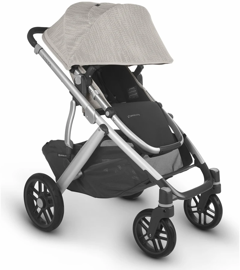 UPPAbaby Vista V2 Single-to-Double Stroller - Sierra (Dune Knit/Silver/Black Leather) 5 UPPAbaby Vista V2 Single-to-Double Stroller - Sierra (Dune Knit/Silver/Black Leather) - Image 3