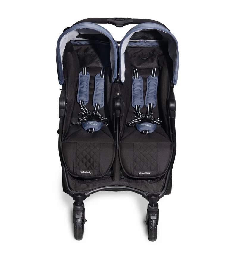 Valco Baby Slim Twin Side By Side Double Stroller - Glacier 4 Valco Baby Slim Twin Side By Side Double Stroller - Glacier - Image 2