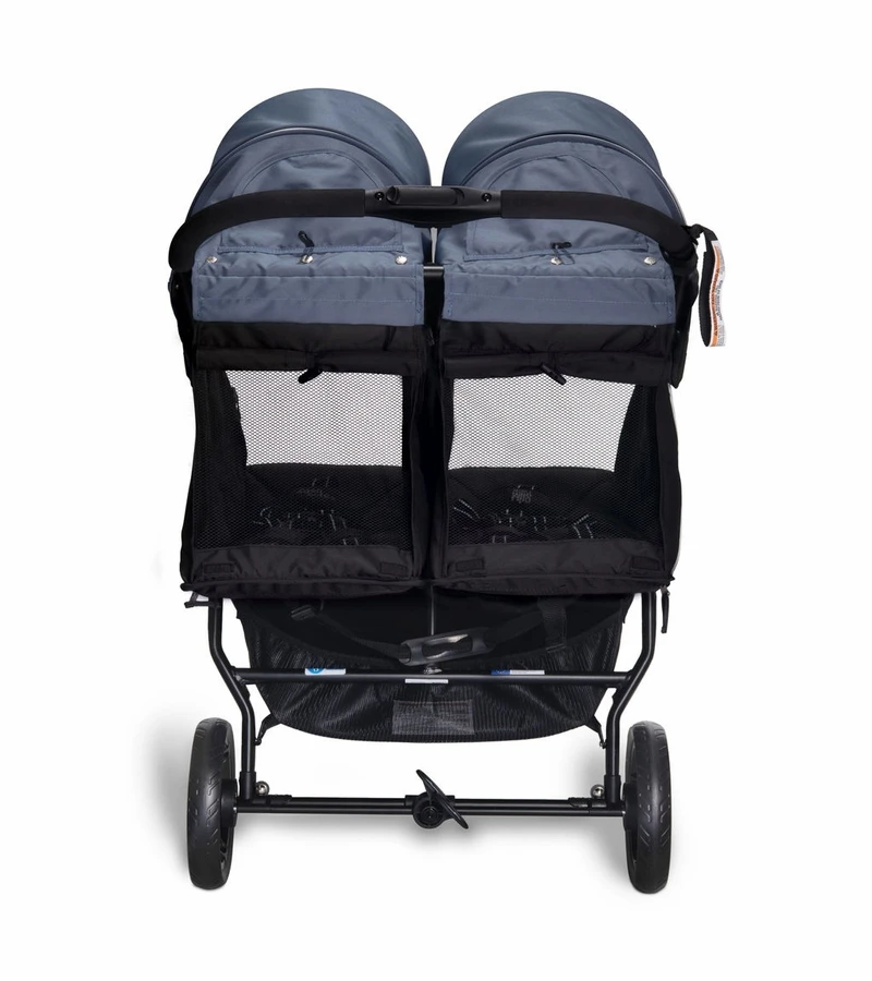 Valco Baby Slim Twin Side By Side Double Stroller - Glacier 8 Valco Baby Slim Twin Side By Side Double Stroller - Glacier - Image 6
