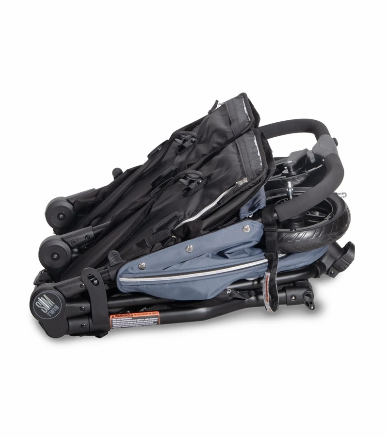 Valco Baby Slim Twin Side By Side Double Stroller - Glacier 9 Valco Baby Slim Twin Side By Side Double Stroller - Glacier - Image 7