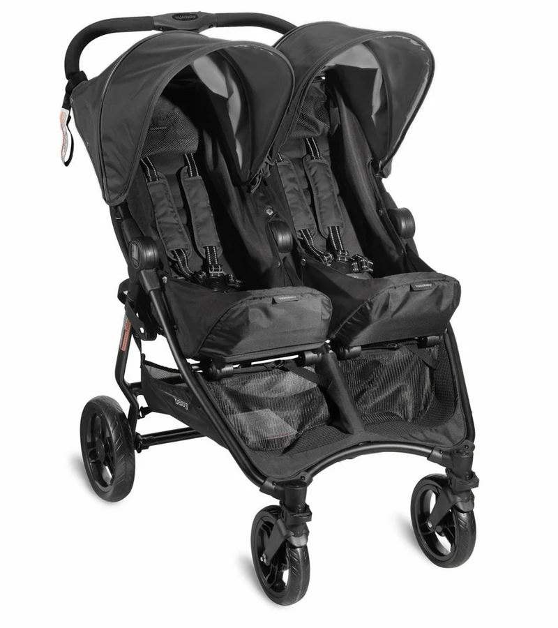 Valco Baby Slim Twin Side By Side Double Stroller - Licorice 7 Valco Baby Slim Twin Side By Side Double Stroller - Licorice - Image 5