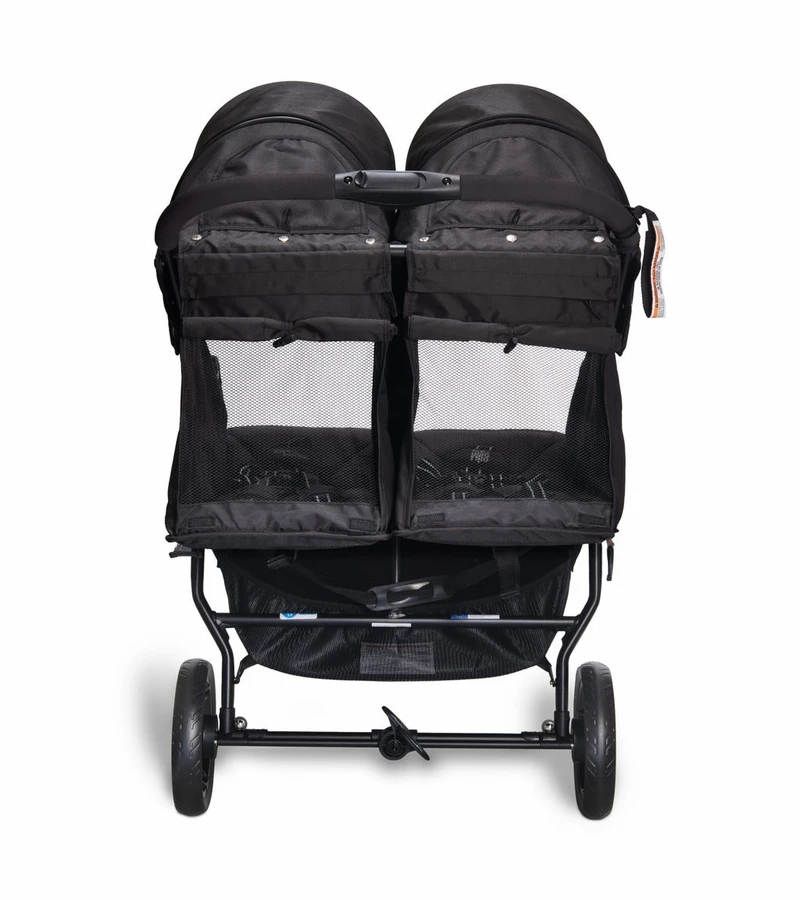 Valco Baby Slim Twin Side By Side Double Stroller - Licorice 8 Valco Baby Slim Twin Side By Side Double Stroller - Licorice - Image 6
