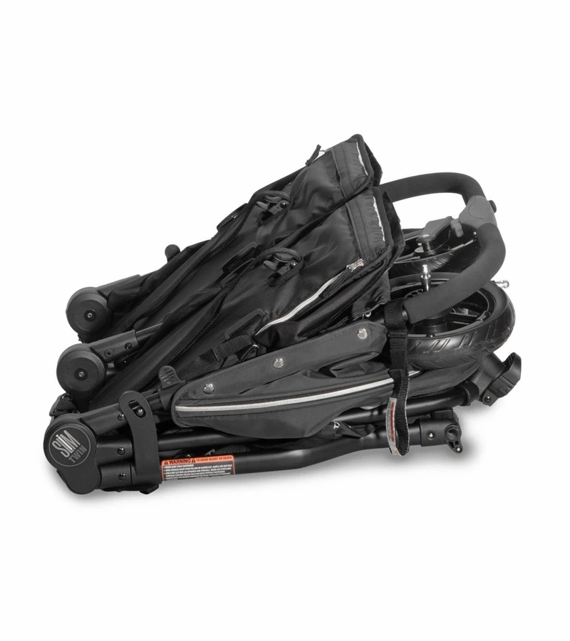 Valco Baby Slim Twin Side By Side Double Stroller - Licorice 9 Valco Baby Slim Twin Side By Side Double Stroller - Licorice - Image 7