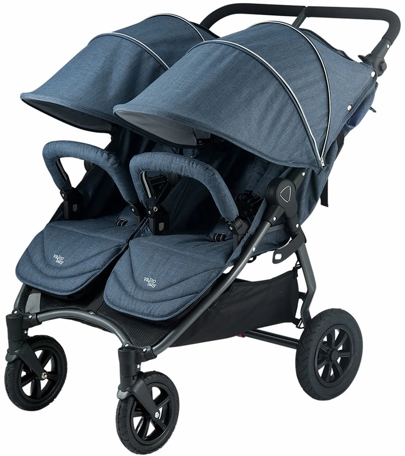 Valco Neo Twin Tailormade Double Stroller - Denim Blue 3 Valco Neo Twin Tailormade Double Stroller - Denim Blue
