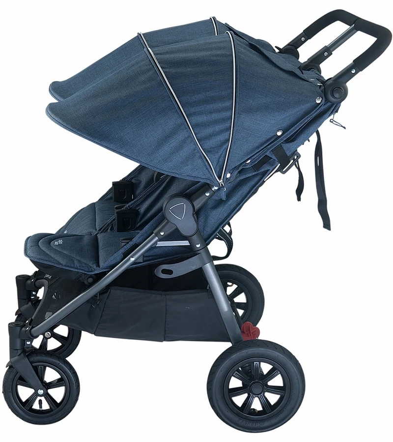 Valco Neo Twin Tailormade Double Stroller - Denim Blue 4 Valco Neo Twin Tailormade Double Stroller - Denim Blue - Image 2