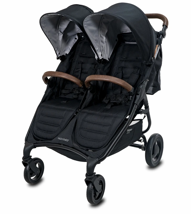 Valco Snap Duo Trend Side By Side Double Stroller - Black 3 Valco Snap Duo Trend Side By Side Double Stroller - Black